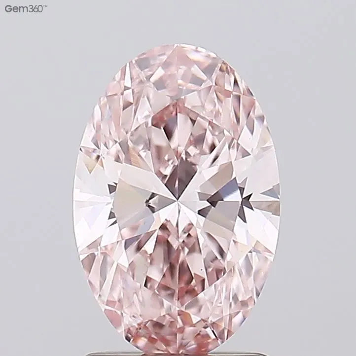 1.50ct Oval Lab Grown Diamond (Colour Fancy Intense Pink, Clarity VS1, IGI Certified)