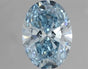 1.52ct Oval Lab Grown Diamond (Colour Fancy Vivid Blue, Clarity VS1, IGI Certified)