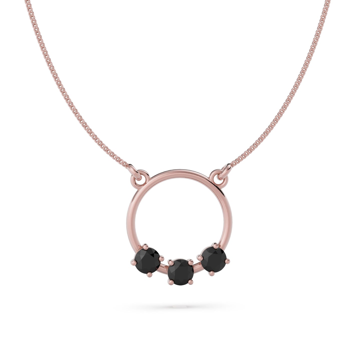 9ct Gold Reverie Necklace - Black
