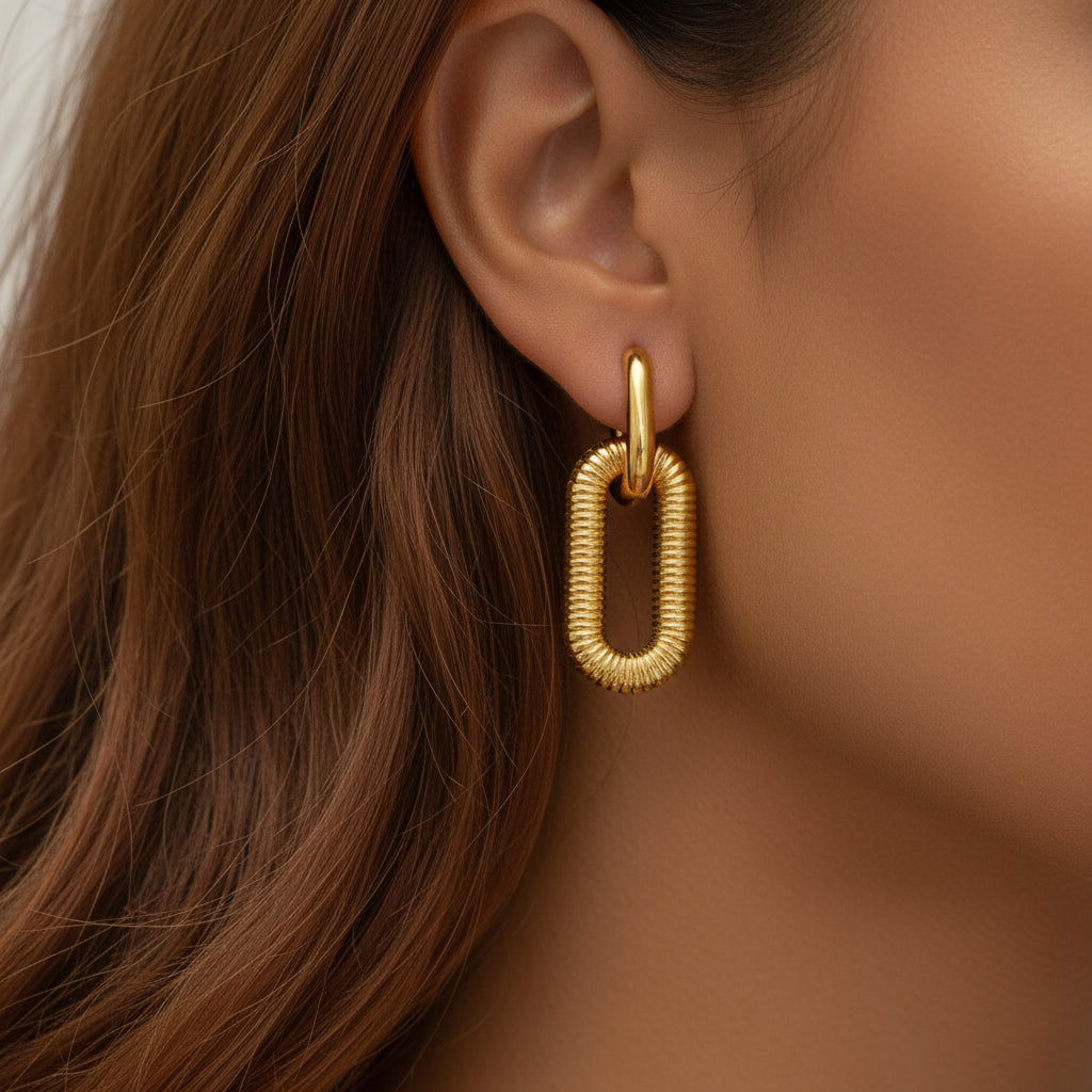 Luxe Link Hoop Earrings