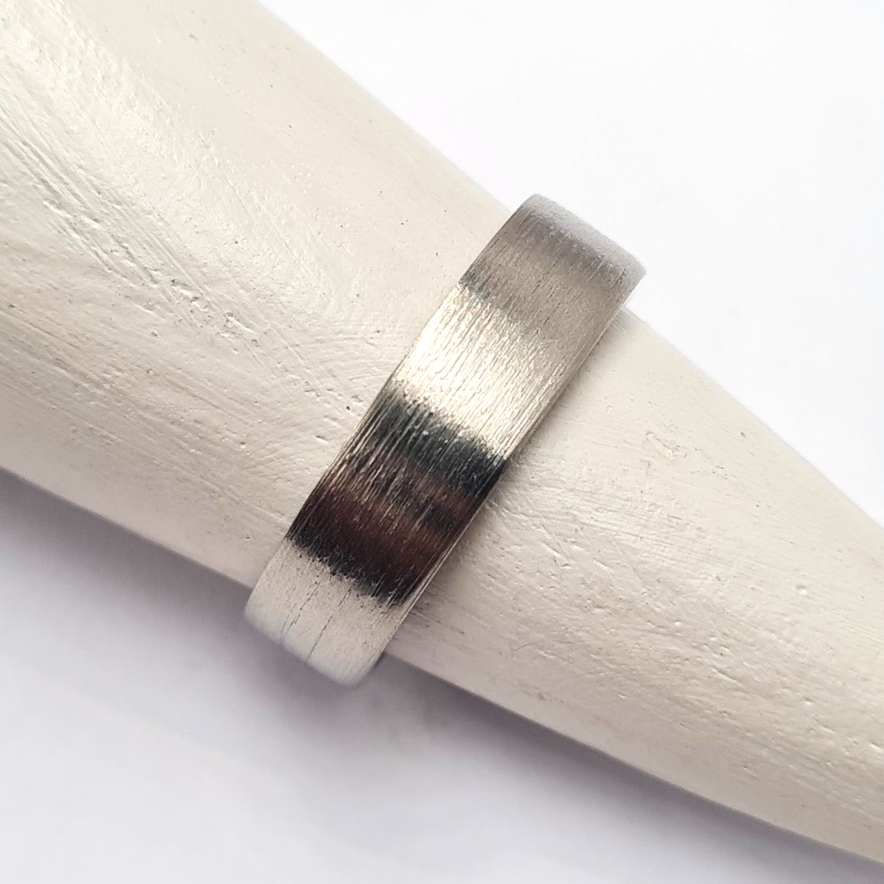 Men's Wedding Band: Brushed Titanium