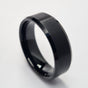 Men's Wedding Band: Tungsten with bevels