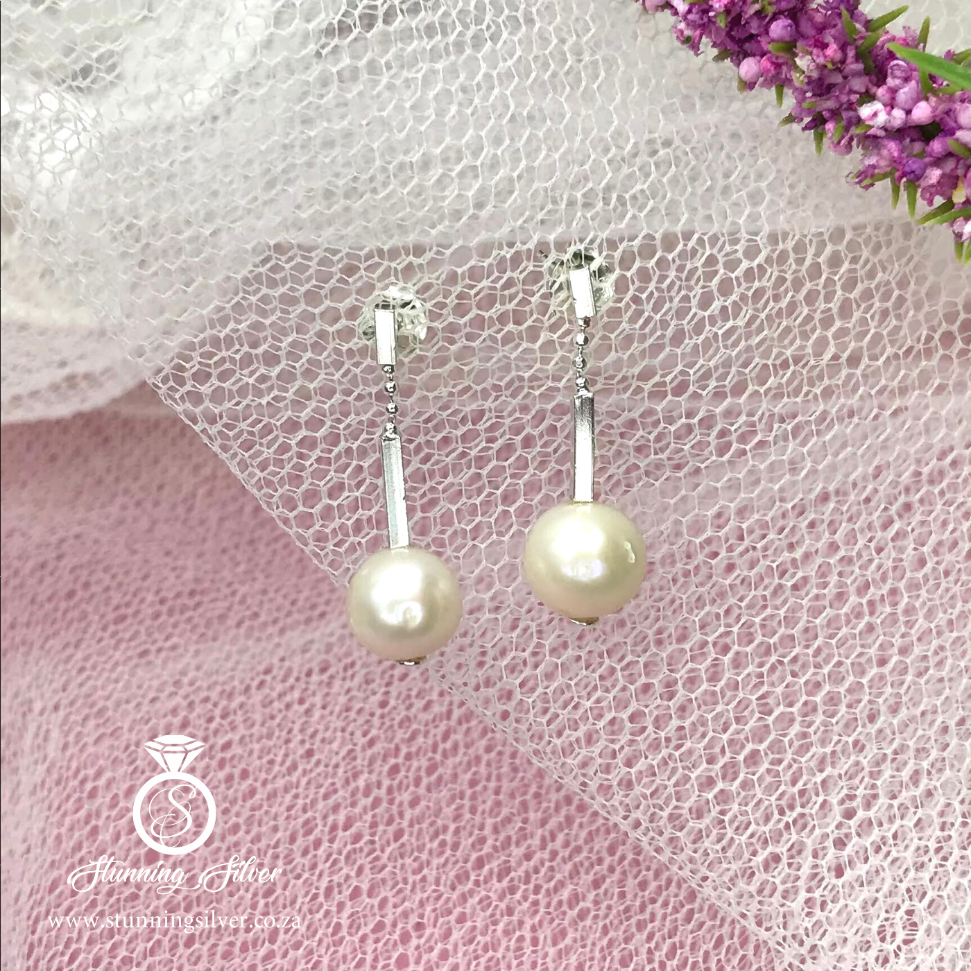 Pearl on Chain Hanging Earrings