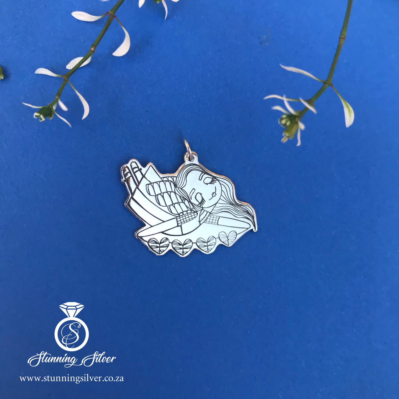 Angel of Hearts Profile Pendant