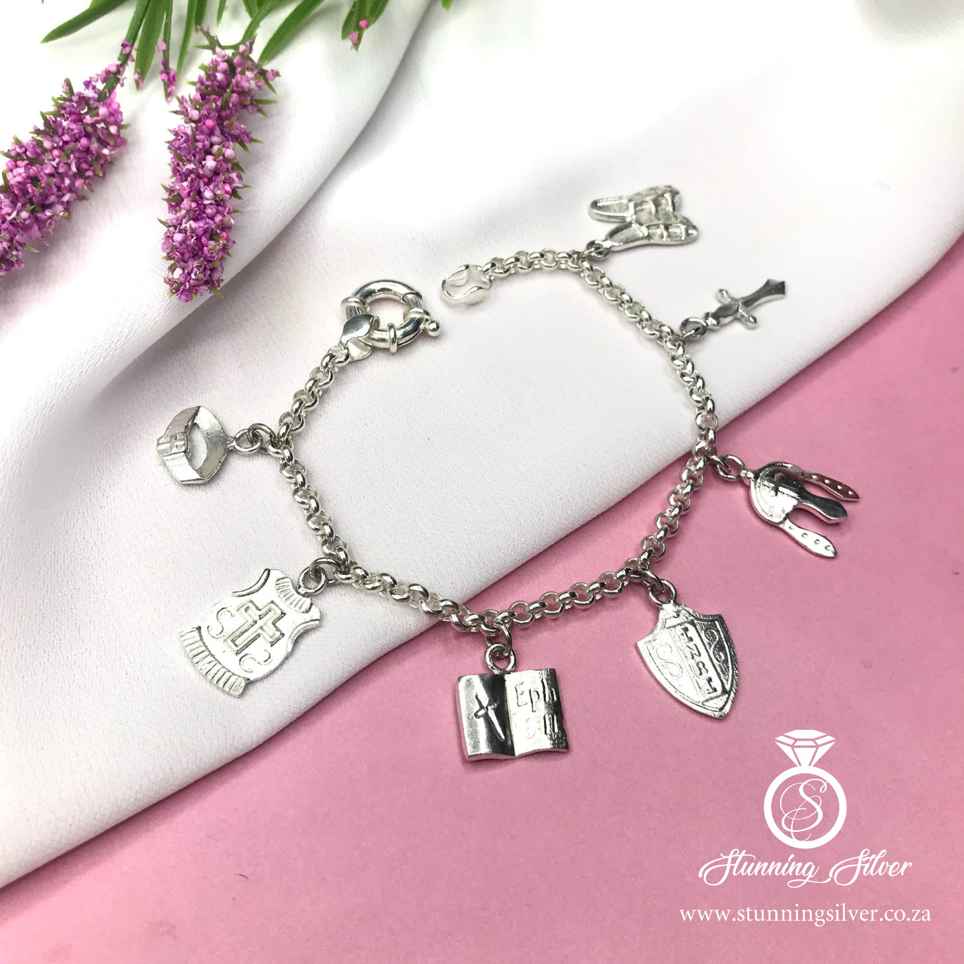 3D Armour of God Charm Bracelet
