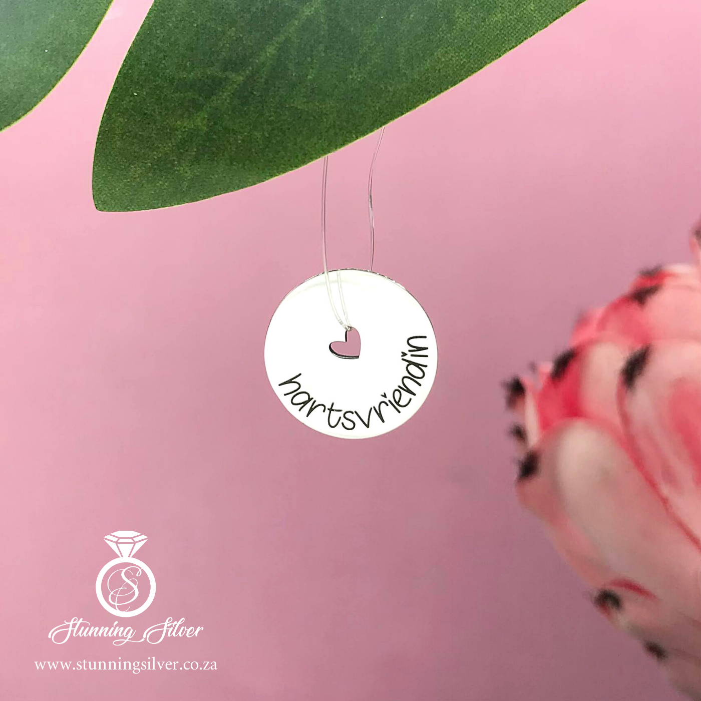 Heart in Centre Personalised Pendant