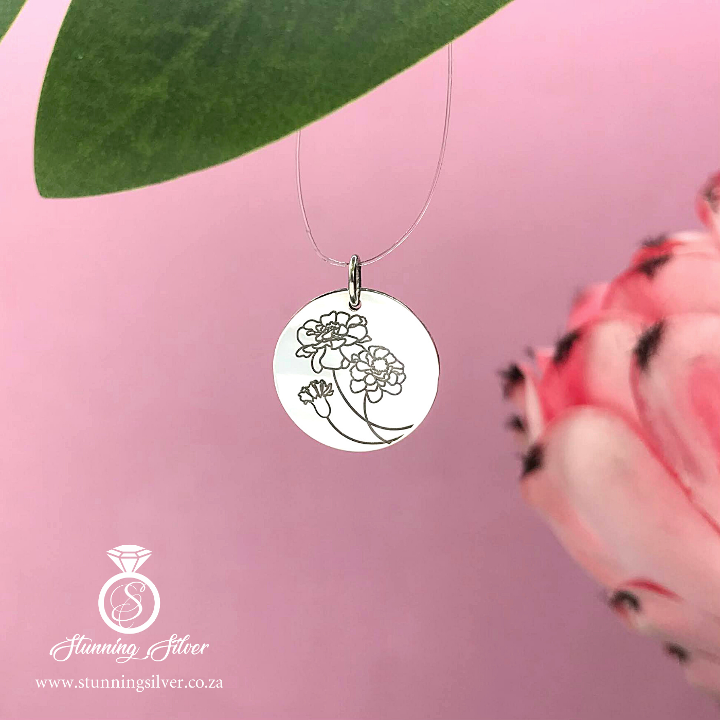 October Birth Flower - Marigold Pendant