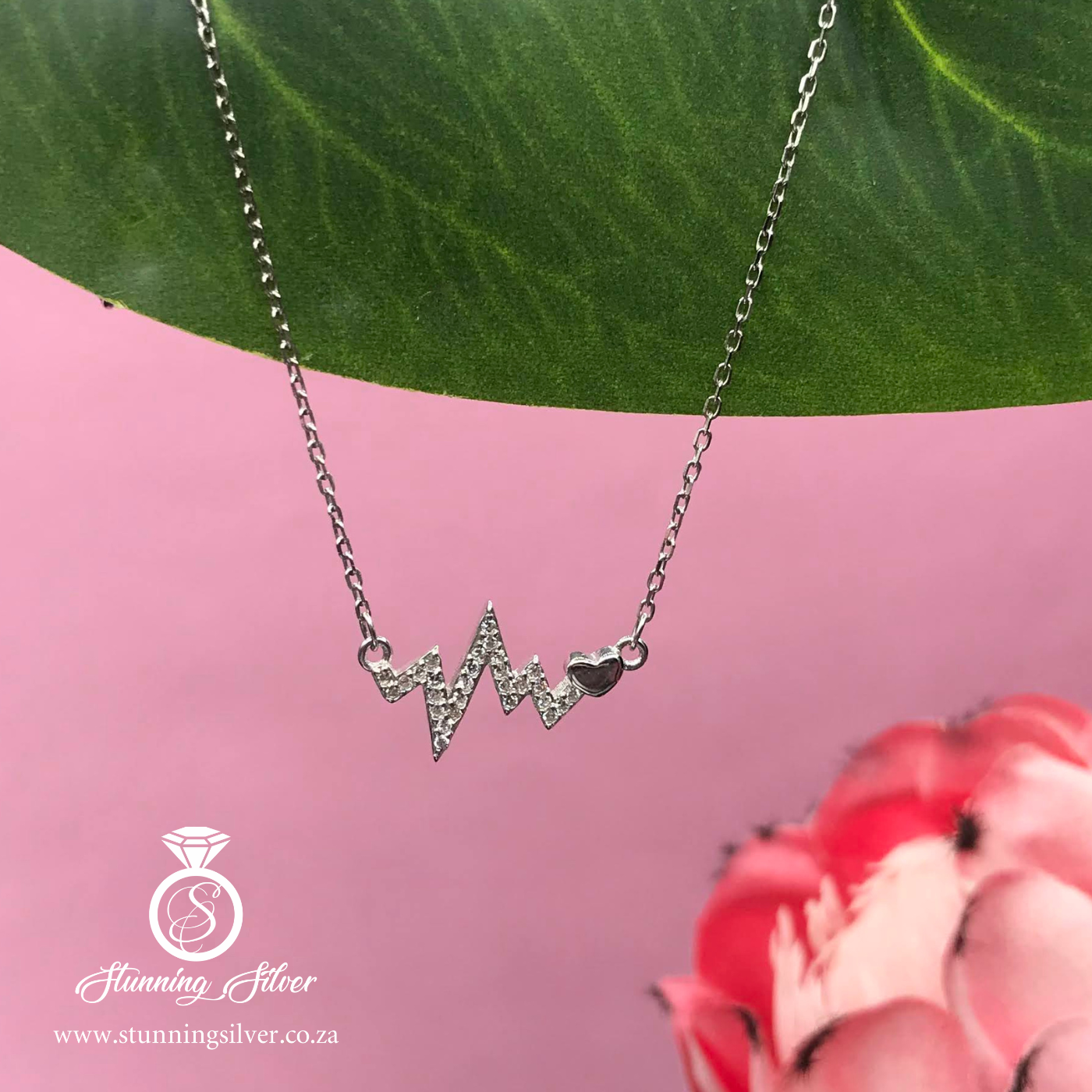 Cubic Heartbeat Necklace