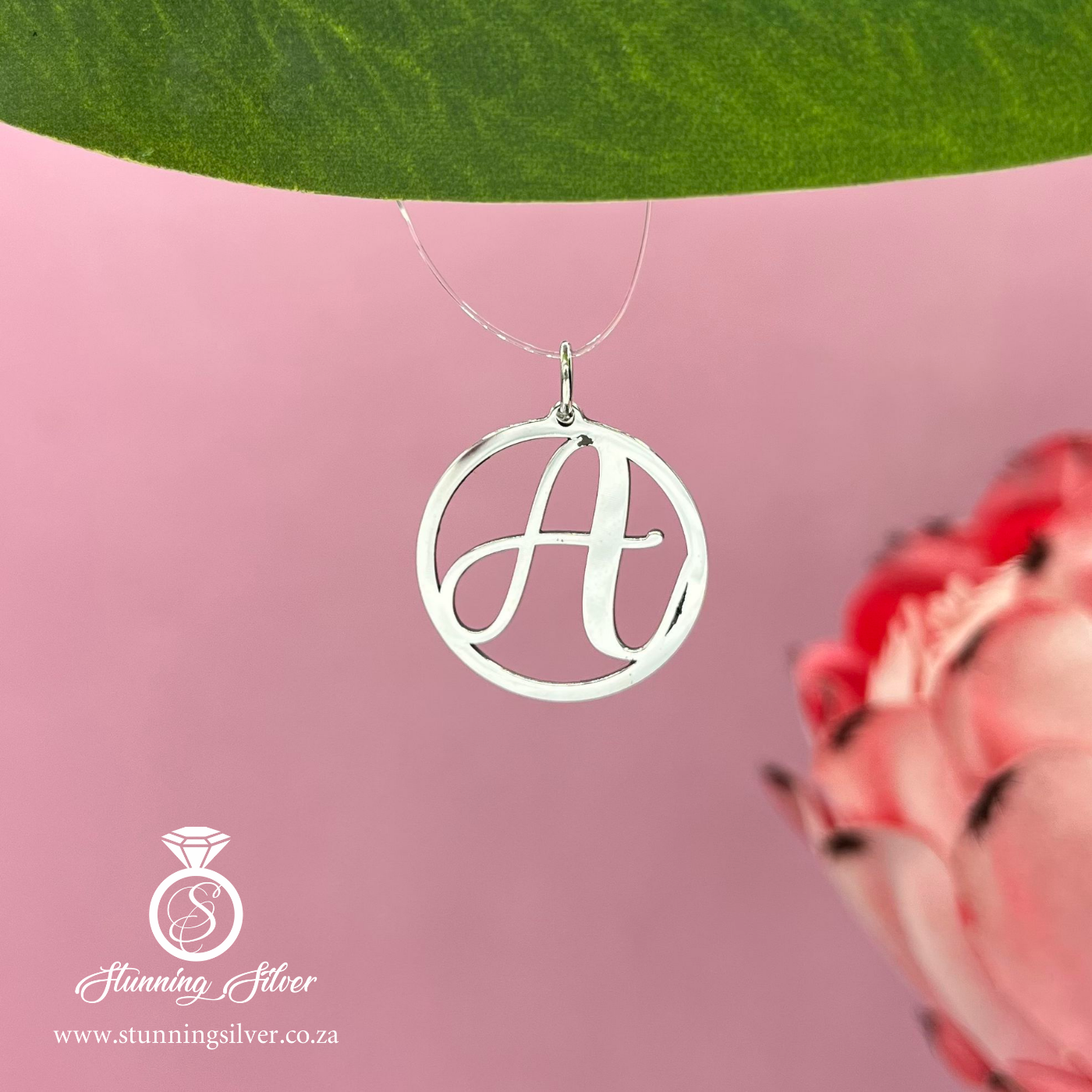 Cursive Cut Out Initial Pendant