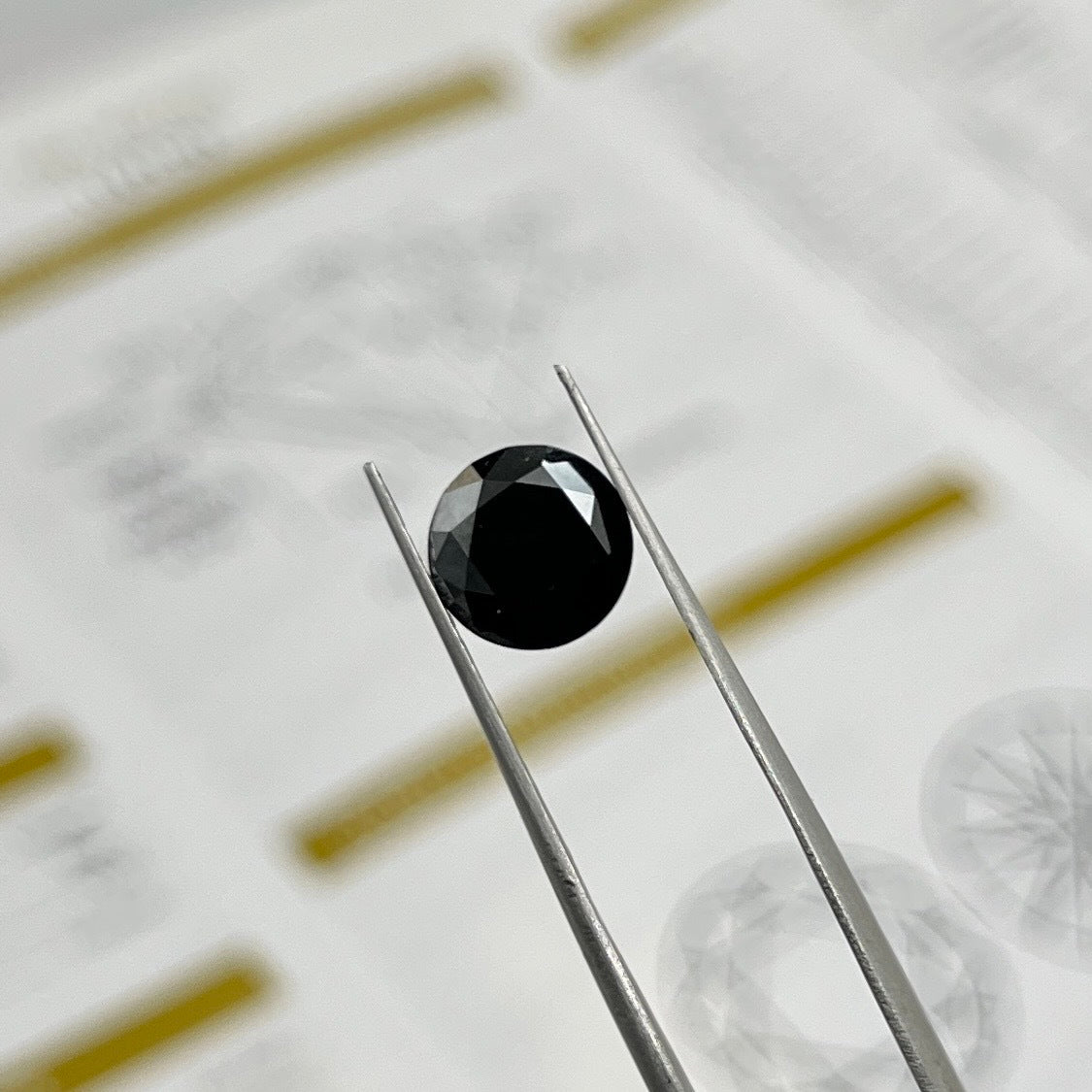 2ct Black Round Moissanite