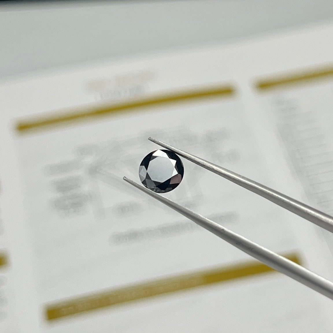 1ct Black Round Cut Moissanite