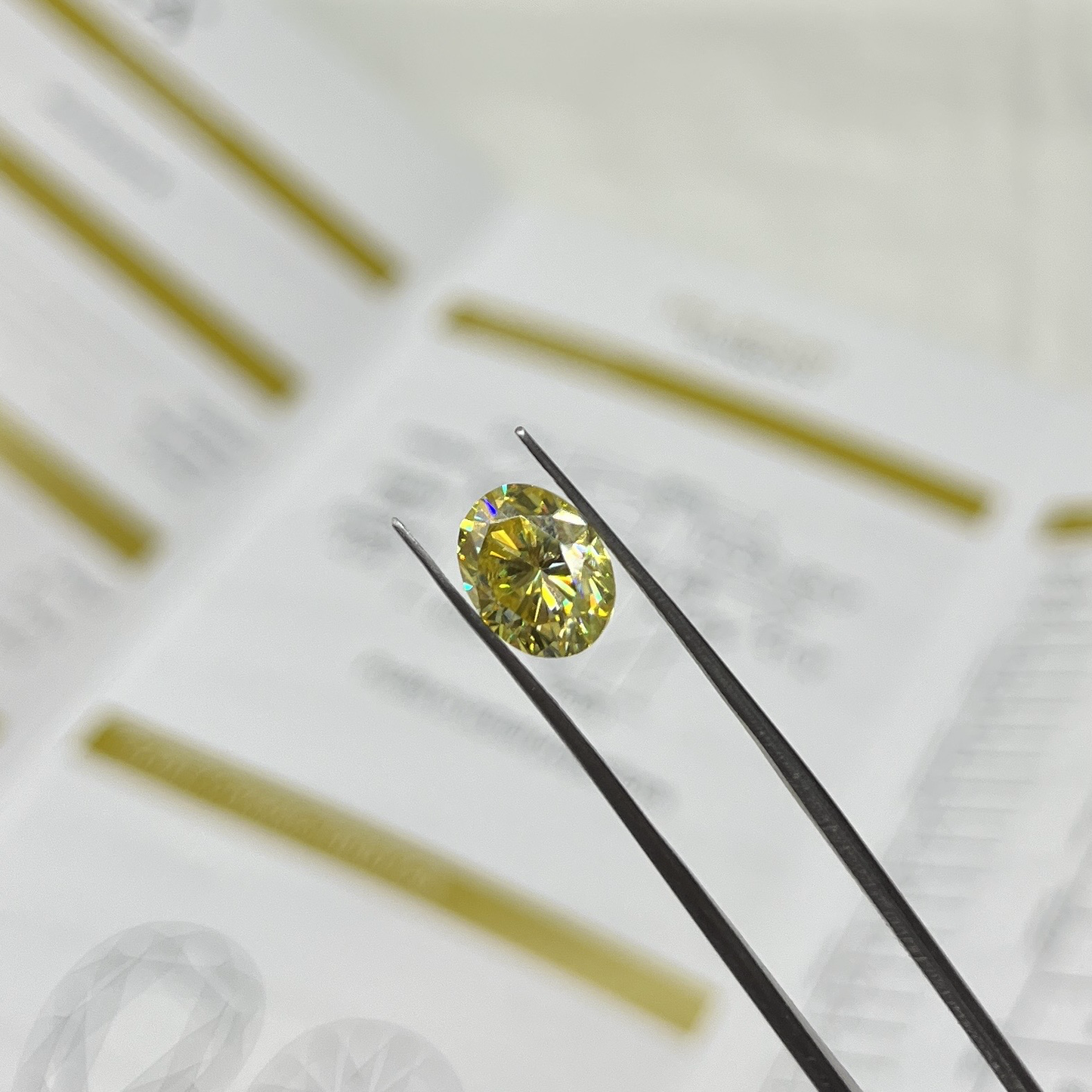 2ct Yellow Oval Cut Moissanite