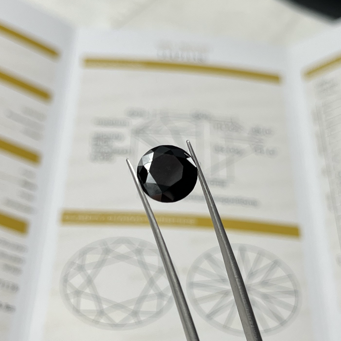 4ct Black Round Moissanite