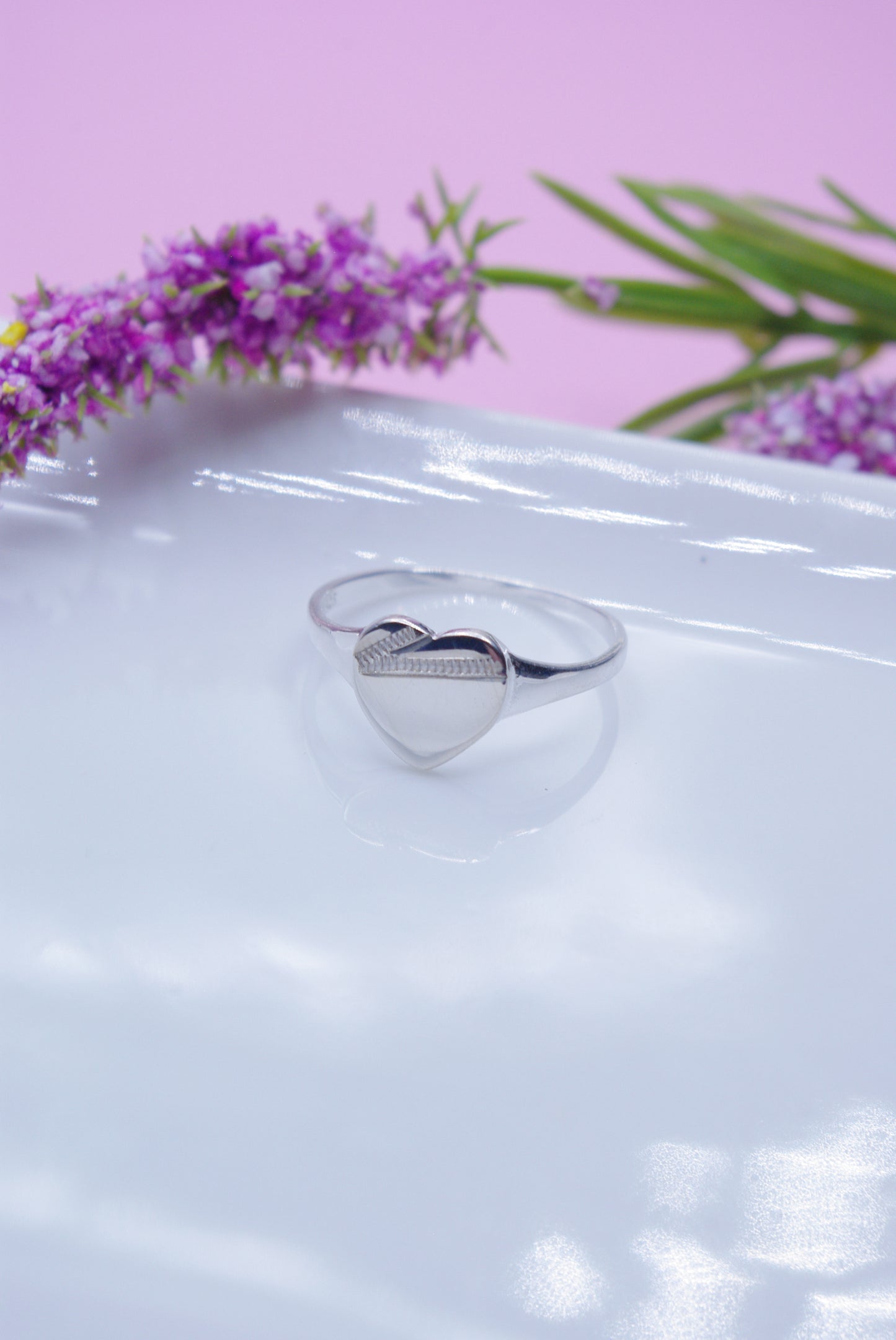 Large Heart Signet Ring