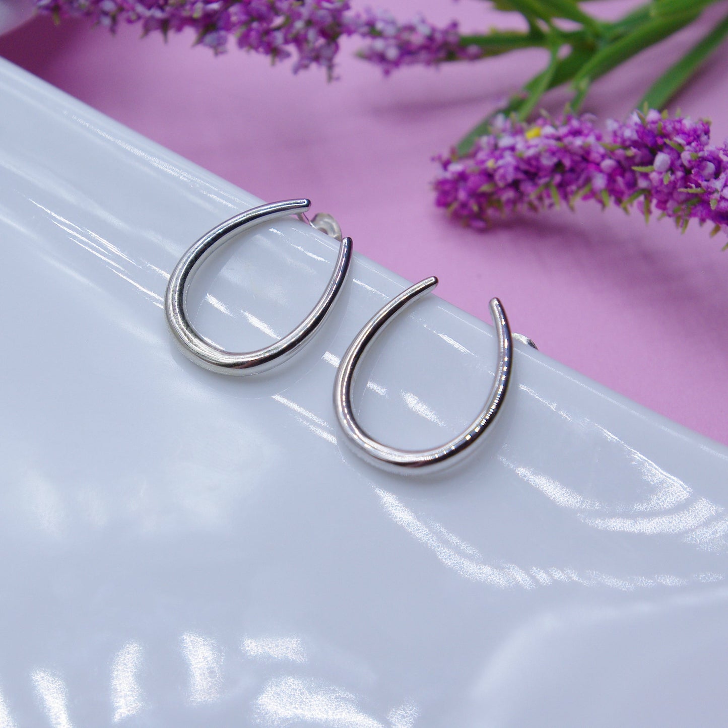 Horseshoe Shaped Stud Earrings