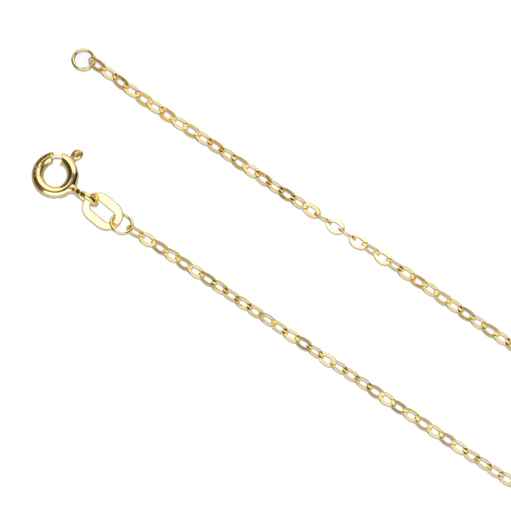 Oval Anchor Chain (1.75mm)- 9ct Yellow Gold