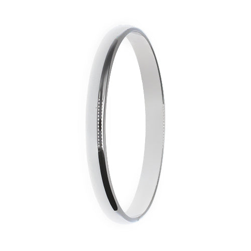 Men's Wedding Band: 9ct White Gold Comfort Fit (2mm)