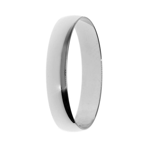 Men's Wedding Band: 9ct White Gold Comfort Fit (4mm)