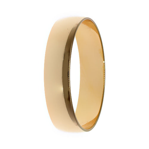Men's Wedding Band: 9ct Yellow Gold Comfort Fit (5mm)