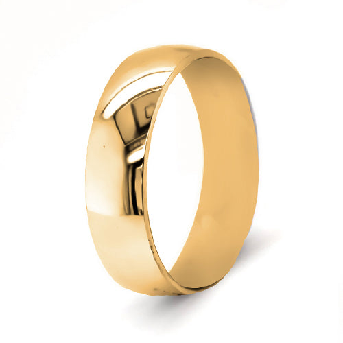 Men's Wedding Band: 9ct Yellow Gold Supreme Fit (6mm)