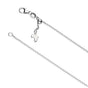 Wheat Adjustable Slider Chain with Africa Map Dangle- 9ct White Gold