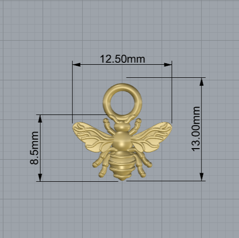 9ct Gold BeeLoved Earring Charms - White