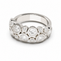 Bubble Ring - White Moissanites