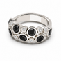 Bubble Ring - Black Moissanites