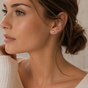 Moissanite Bubble Stud Earrings