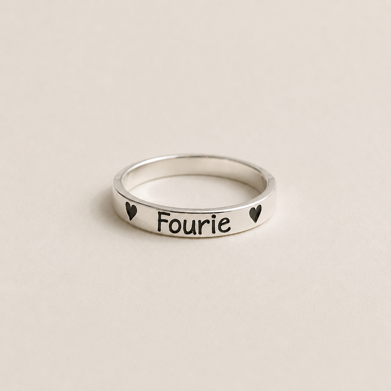 Name Ring with Hearts