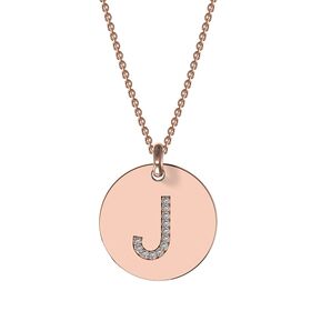 Initial Pendant (18mm)and 9ct Rose Gold