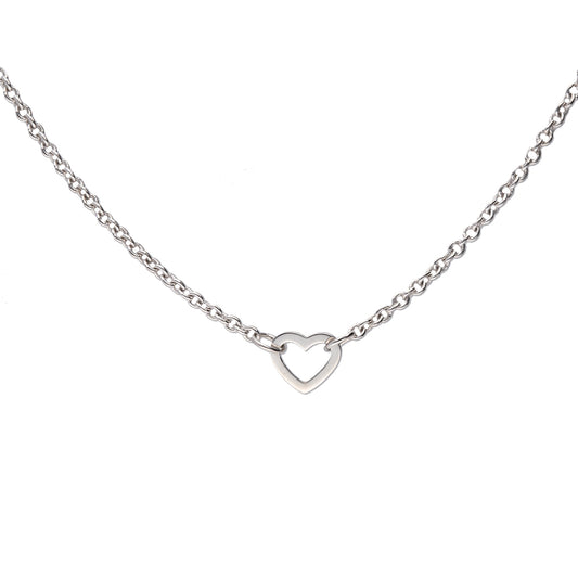Heart Link Necklace (1.4mm)- Sterling Silver