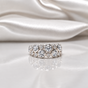 Bubble Ring - White Moissanites