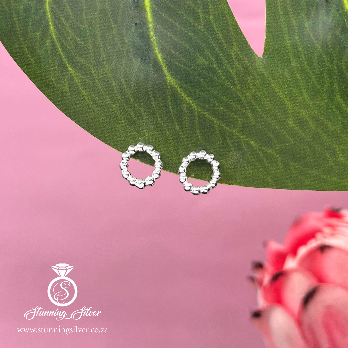 Beaded Round Earring