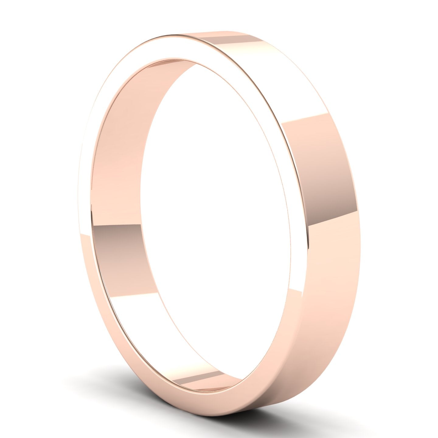 Men's Wedding Band: 9ct Rose Gold Flat band