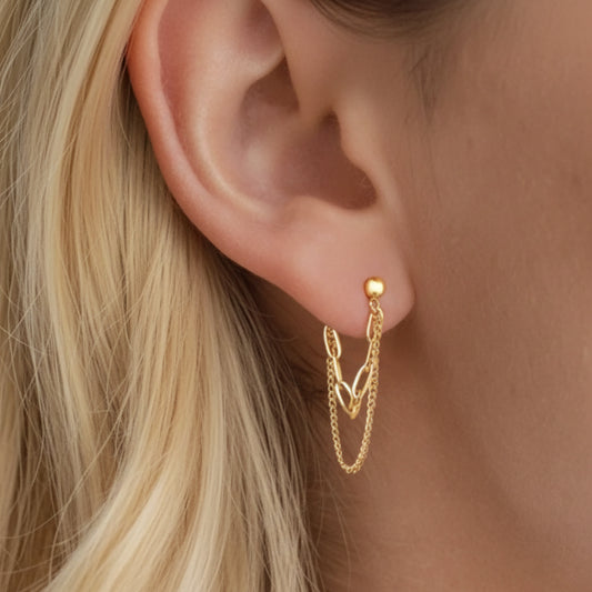 Gilded Coil Stud Earrings