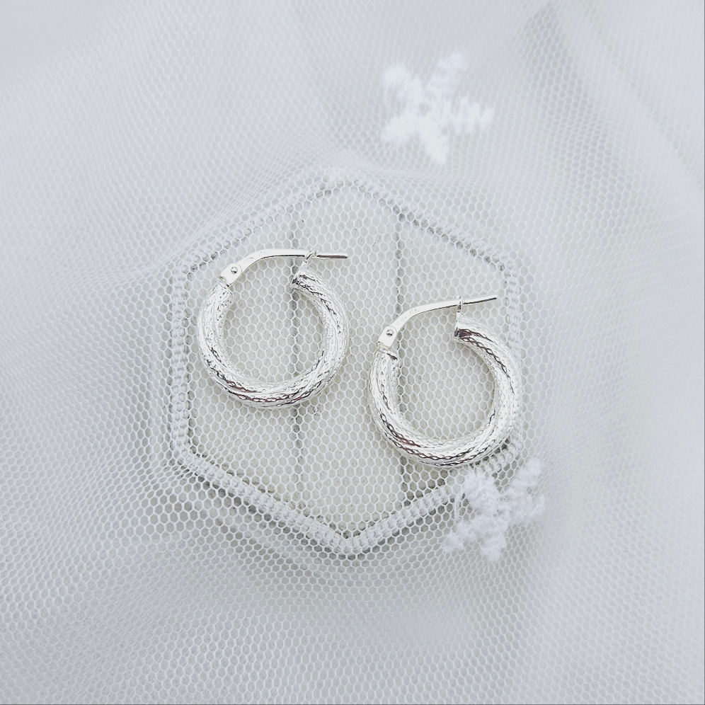 Small Twisted Tube Hoop Earrings