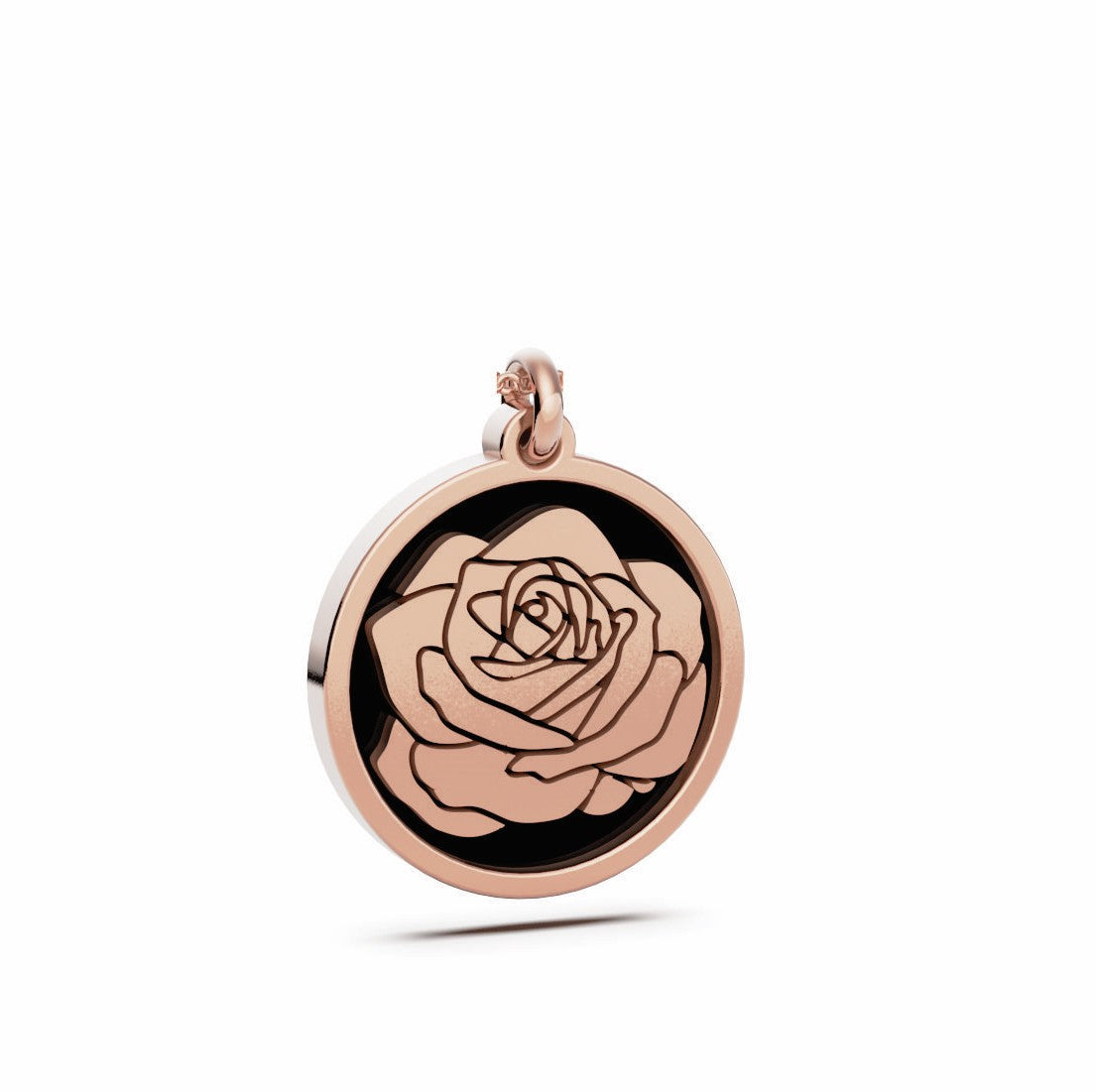 June (Rose) Birth Flower Round Pendant - 9ct Rose Gold