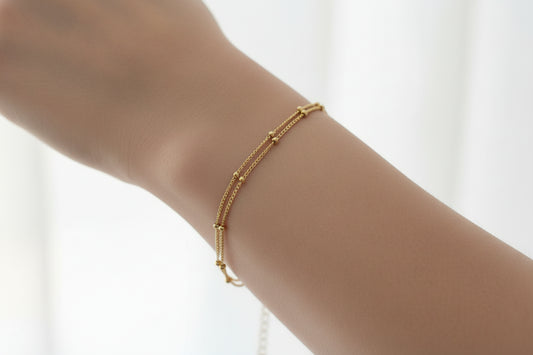 Double Golden Drops Bracelet