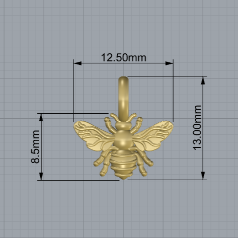 9ct Gold BeeLoved Pendant - White