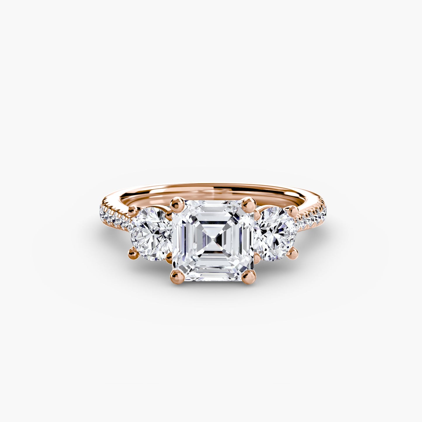 Ondine Moissanite - Rose Gold Asscher