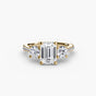 Odette with Moissanites - Radiant