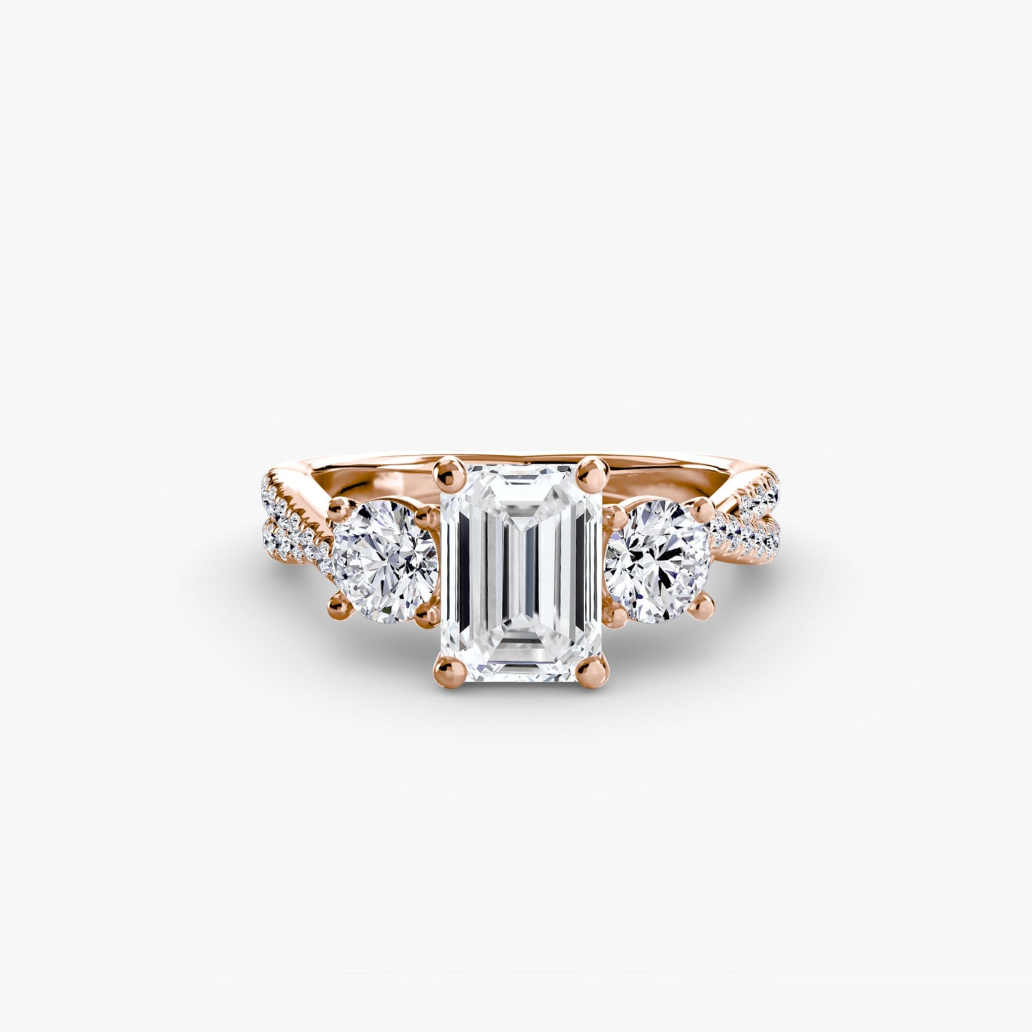 Livia with Moissanites - Emerald
