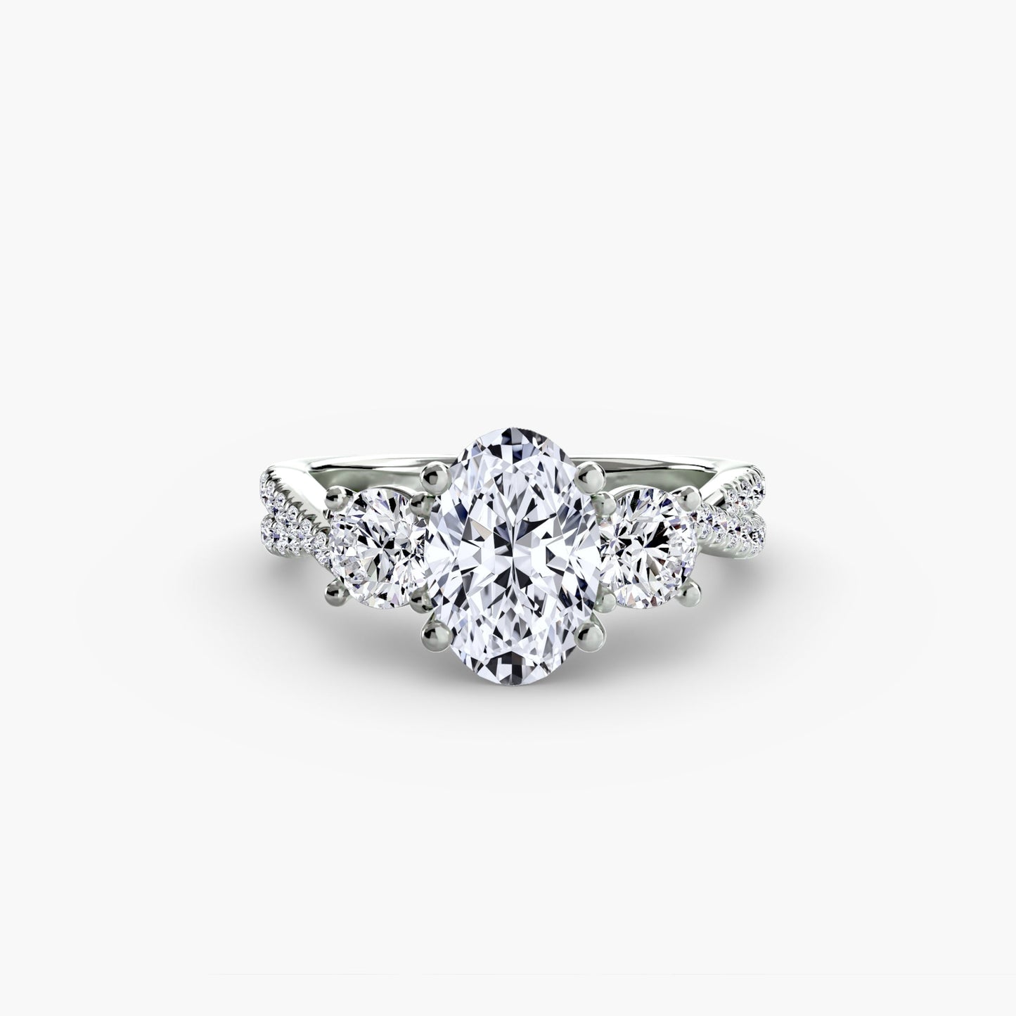 Livia with Moissanites - Oval