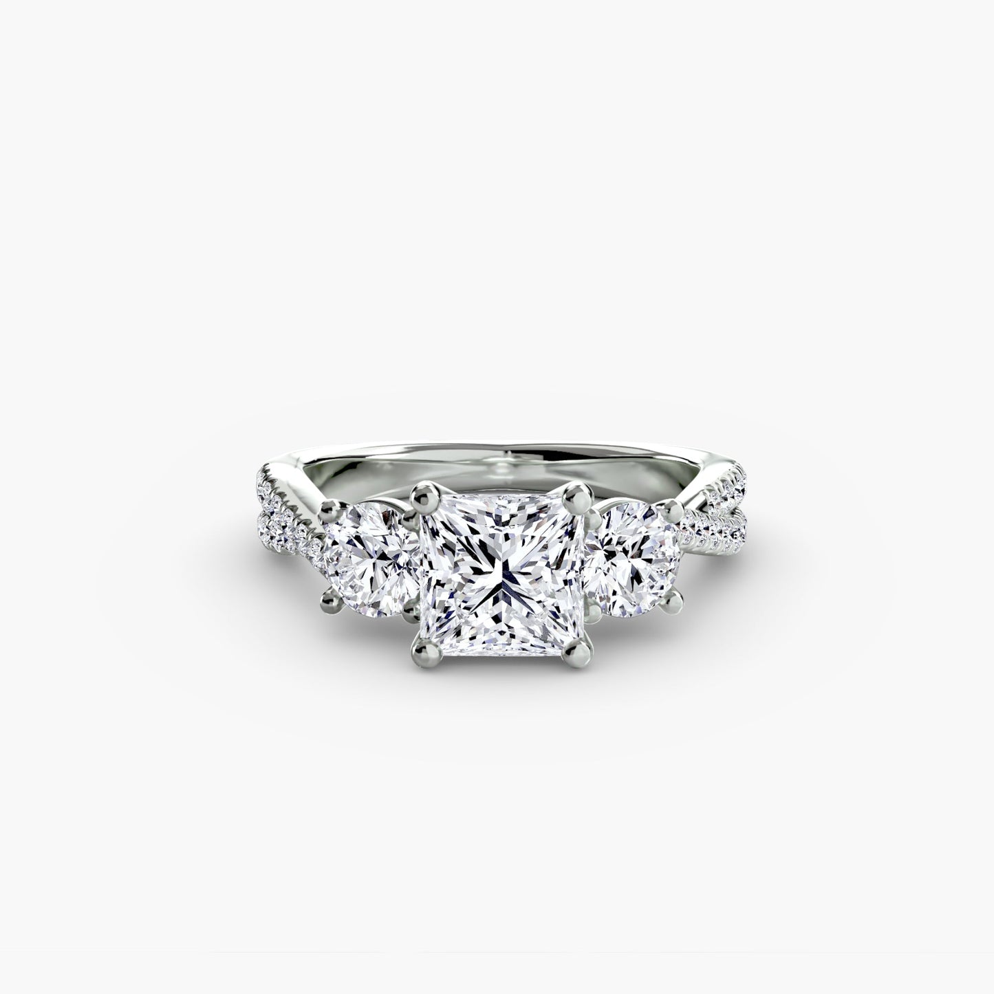 Livia with Moissanites - Princess