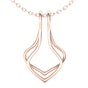 Ring Holder Double Wire Pendant - 9ct Rose Gold