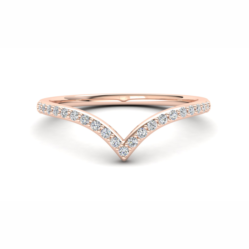 Heather Eternity Ring: 9ct Rose Gold with White Stones