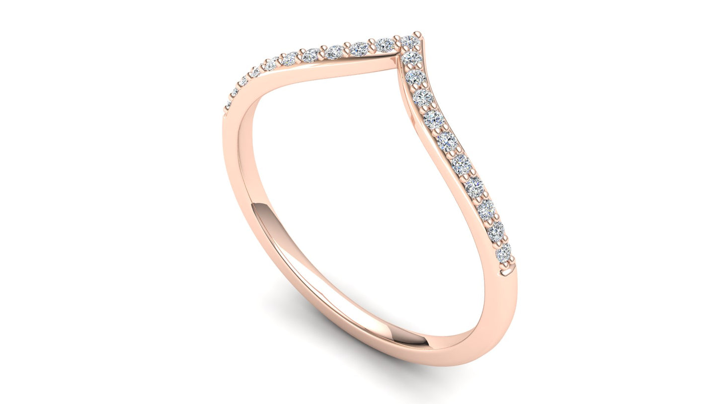 Heather Eternity Ring: 9ct Rose Gold with White Stones