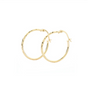9ct Yellow Gold Hoop Earrings Diamond Cut Design