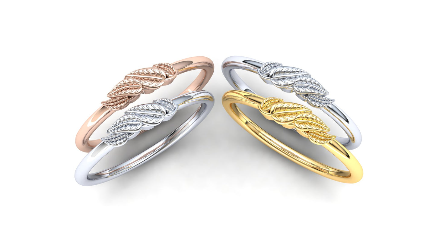 Fern Eternity Ring: 925 Silver